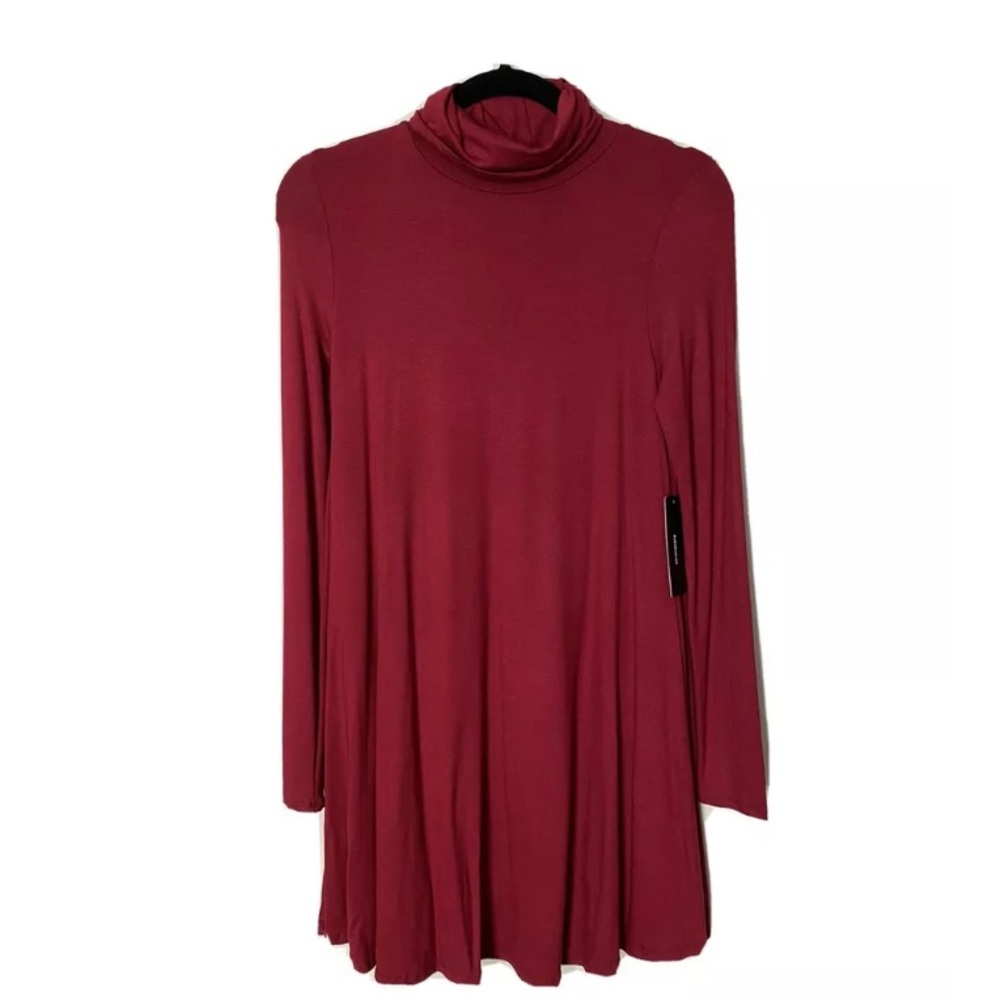 Lulu’s red turtleneck long sleeve dress